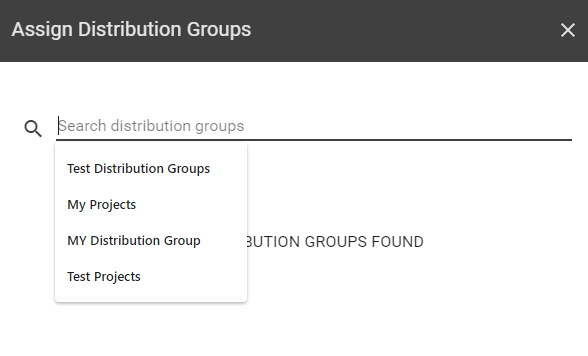 Assign Distribution Groups