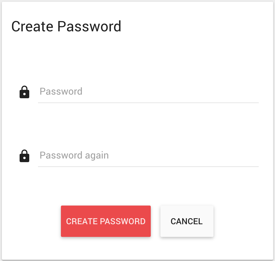 Create account password